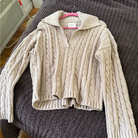 Abercrombie & Fitch Sweaters - A&F Light Pinky/Beige Sweater